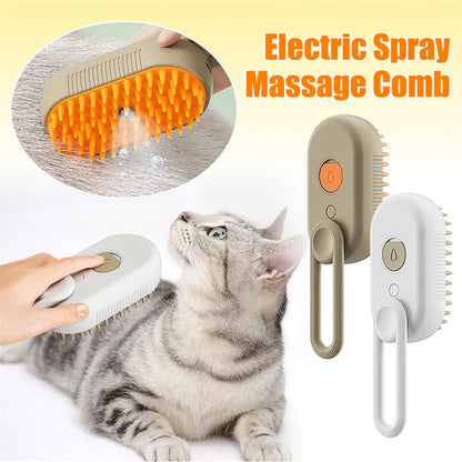 🐾 PawTopia 3-in-1 Steam Pet Grooming Brush 🐶🐱